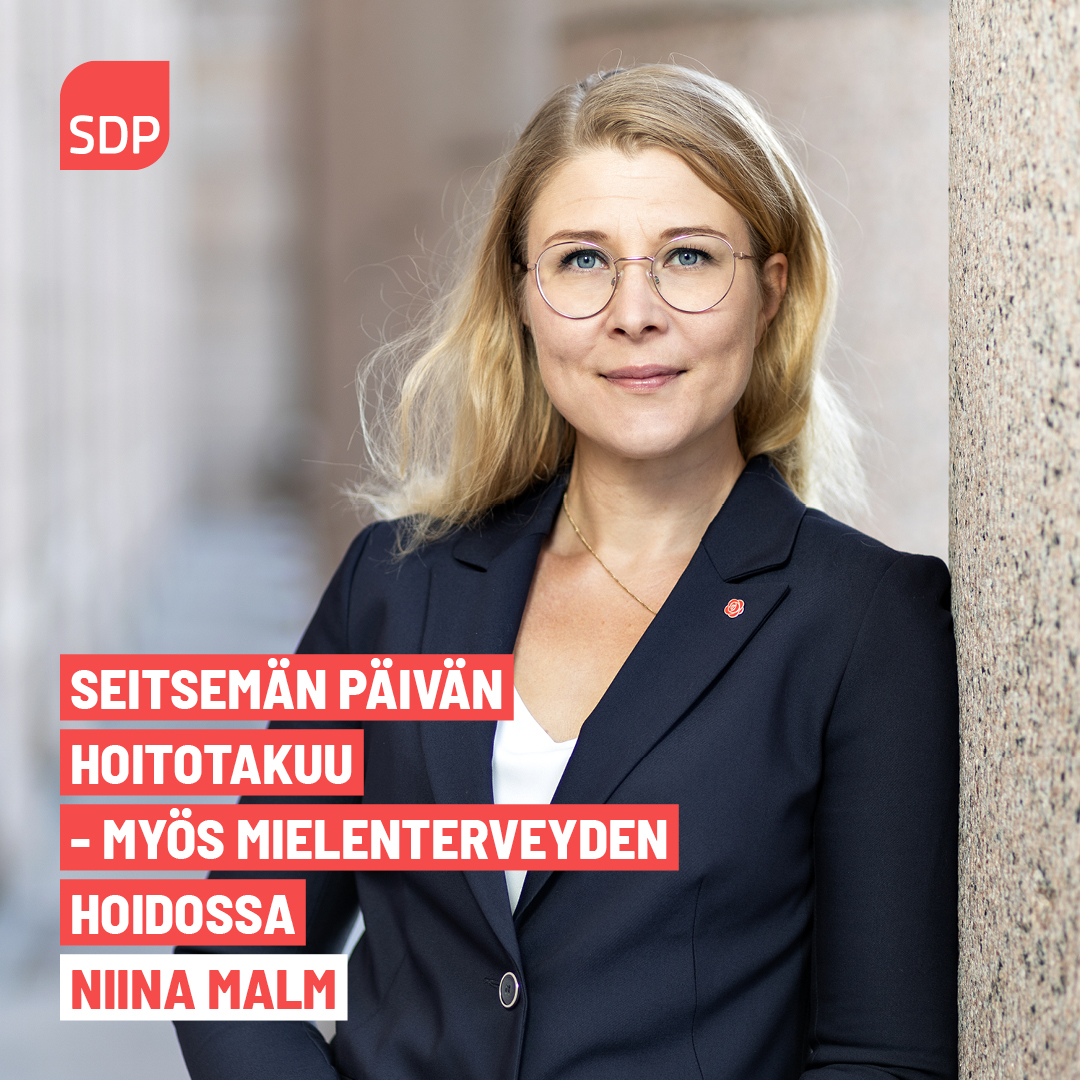 SDP:n varapuheenjohtaja Niina Malm: Työvoimapulaan on vastattava panostamalla nuorten hyvinvointiin